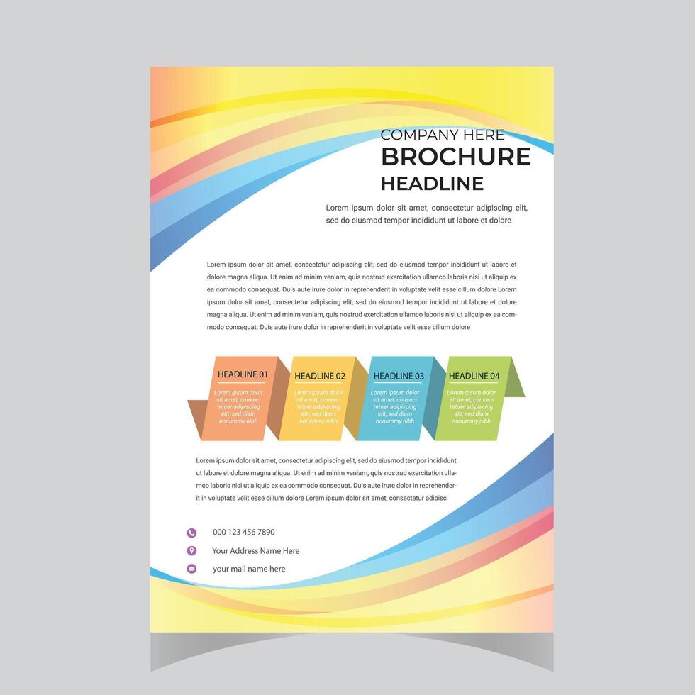 Corporate Creative Colorful Business Flyer Template Design Set, abstrakter Business Flyer, Vektor Template Design oder Business Poster Template Design