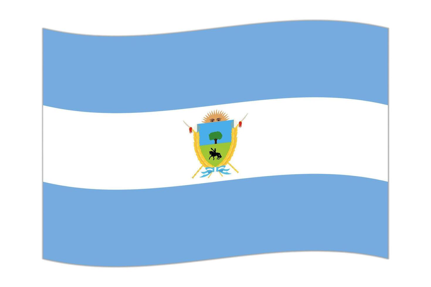 winken Flagge von la Pampa, administrative Aufteilung von Argentinien. Vektor Illustration.