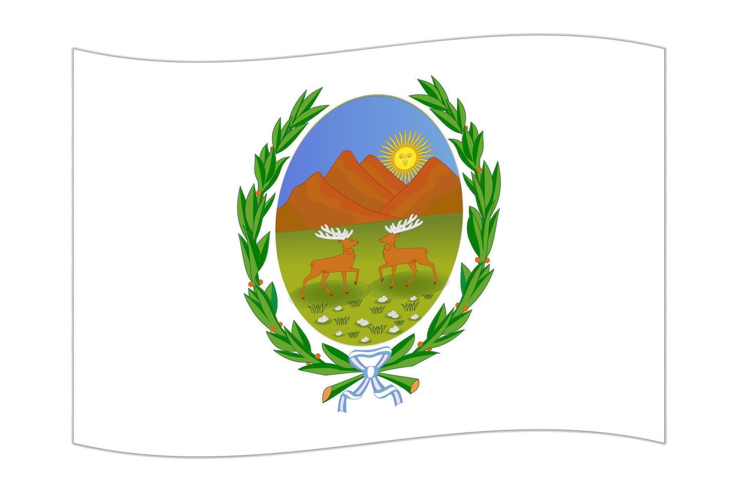 winken Flagge von san Luis, administrative Aufteilung von Argentinien. Vektor Illustration.