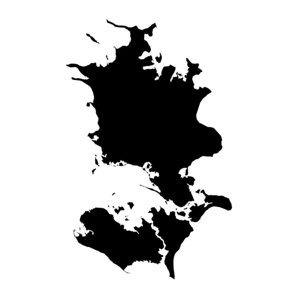 Region Neuseeland Karte, administrative Aufteilung von Dänemark. Vektor Illustration.