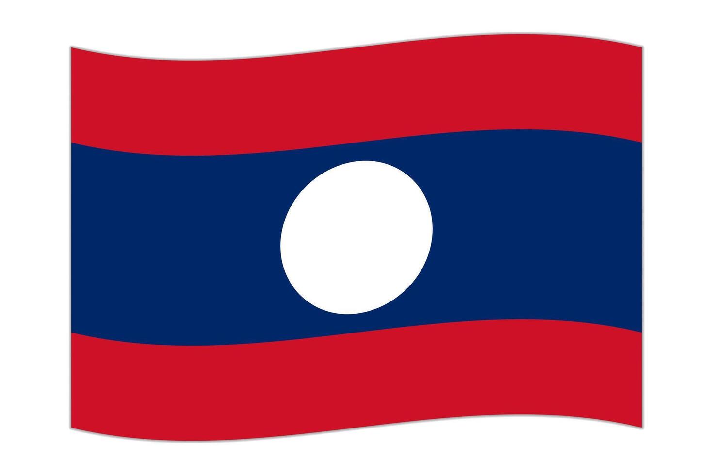 vinka flagga av de Land laos. vektor illustration.