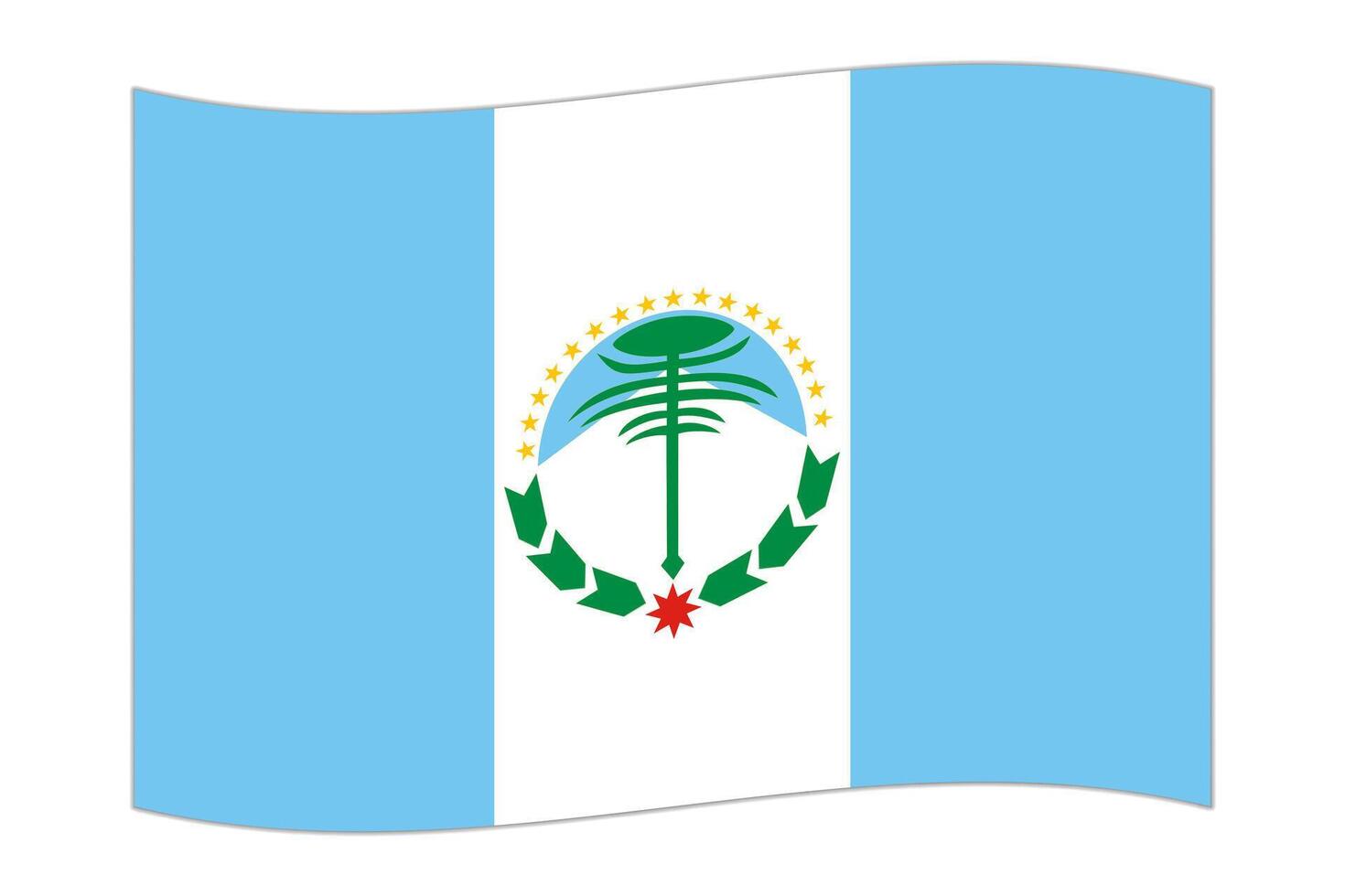 winken Flagge von neuquen, administrative Aufteilung von Argentinien. Vektor Illustration.