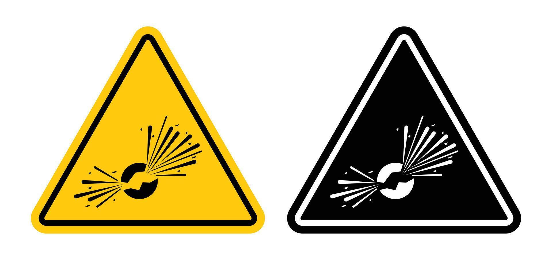 explosiv Materialien Gefahr Zeichen vektor