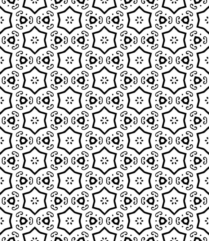 svart och vit sömlös abstrakt mönster. bakgrund och bakgrund. gråskale dekorativ design. vektor