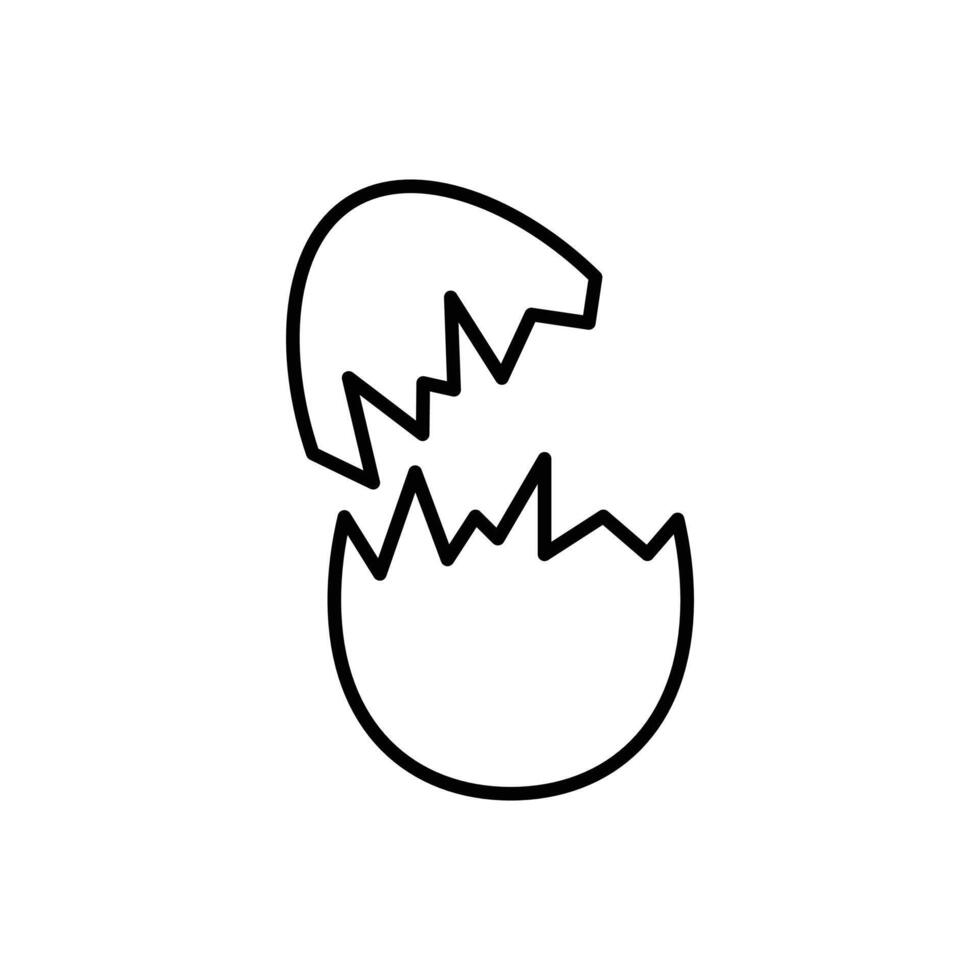 bruten ägg ikon vektor