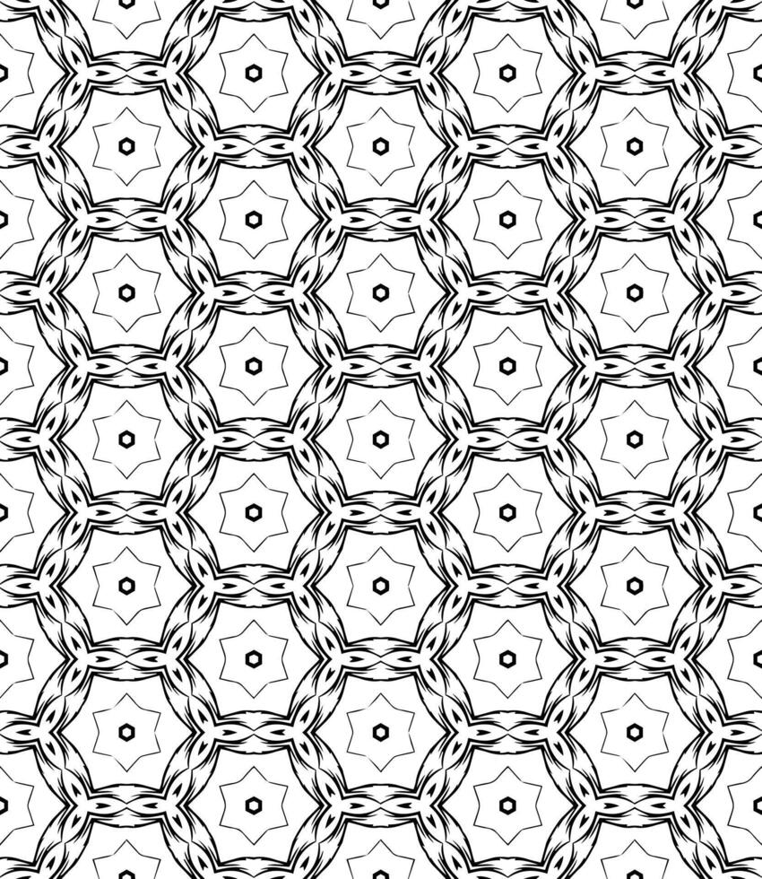 nahtloses abstraktes Schwarzweiss-Muster. Hintergrund und Hintergrund. Ziermuster in Graustufen. vektor