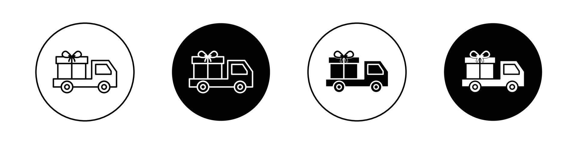 LKW Tragen Geschenk Box Symbol vektor