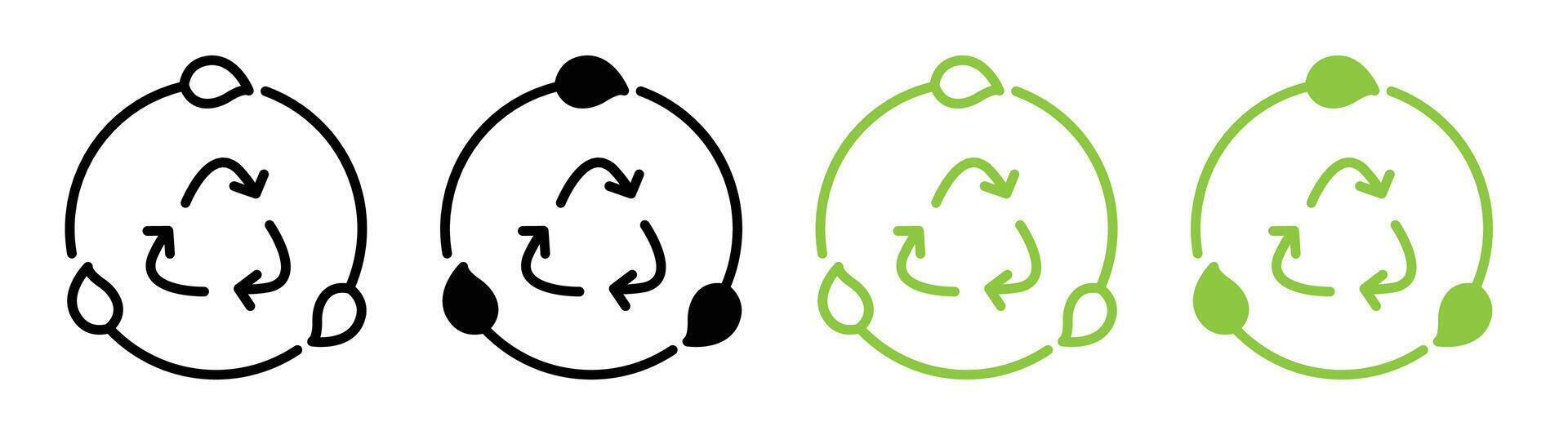 Blätter Öko recyceln Symbol vektor