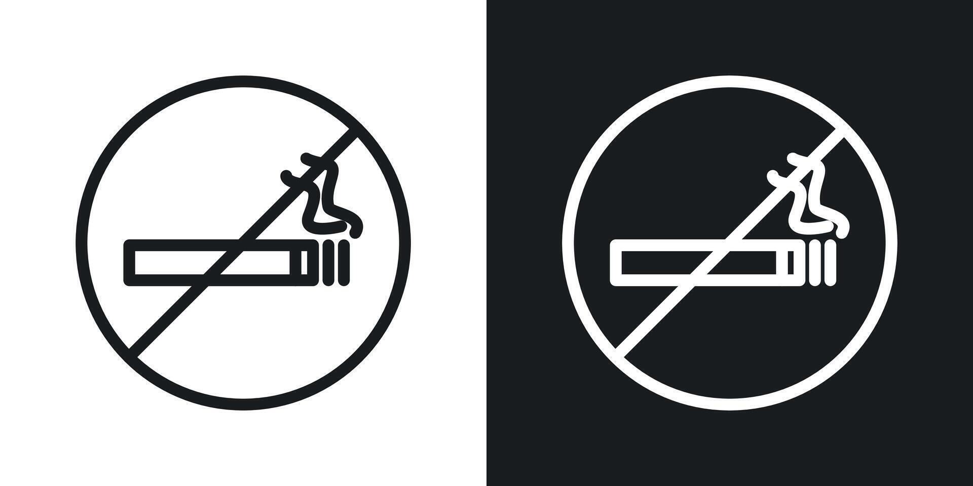 Nej rökning Inklusive elektronisk cigaretter tecken vektor