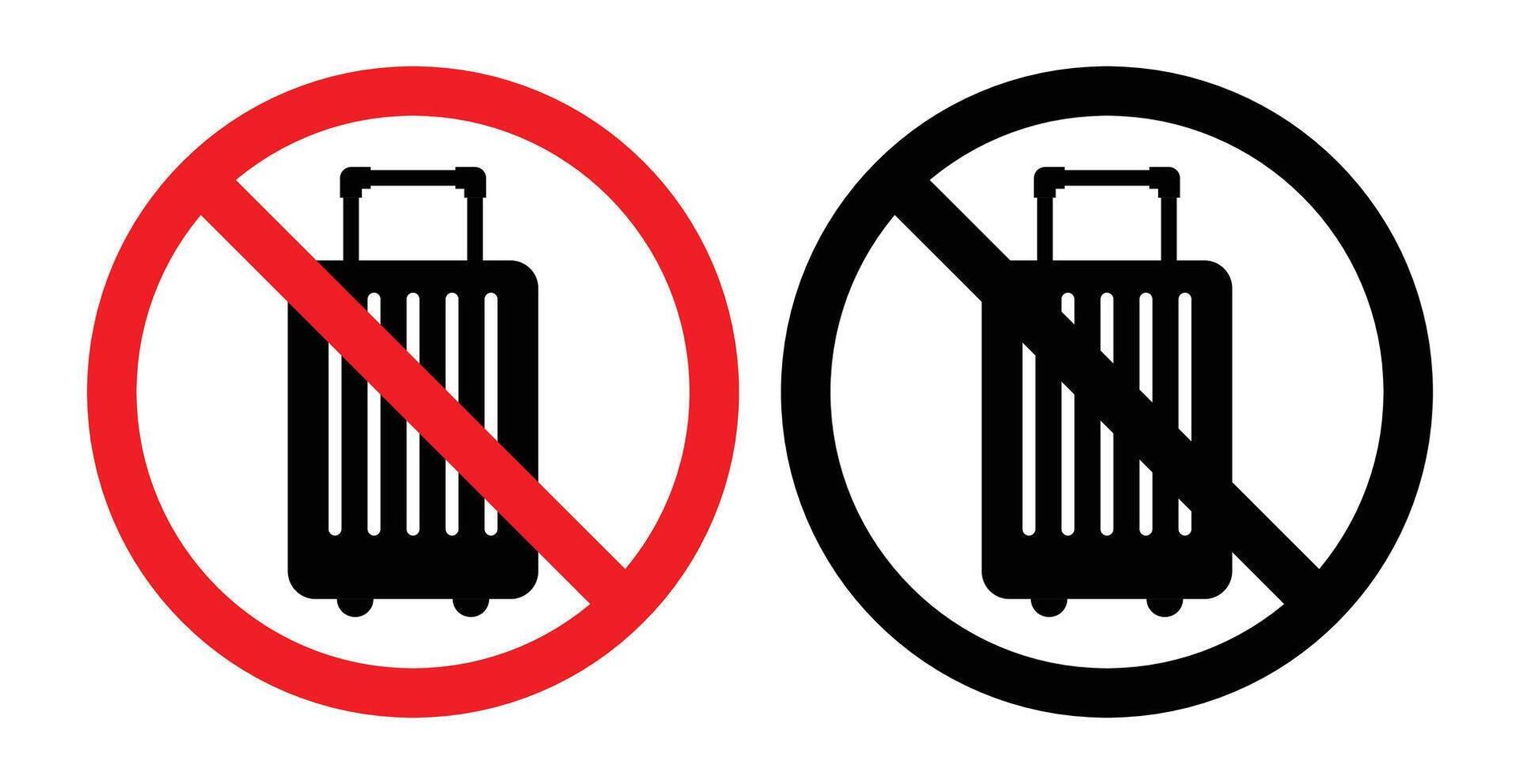 förbjuden bagage tecken vektor