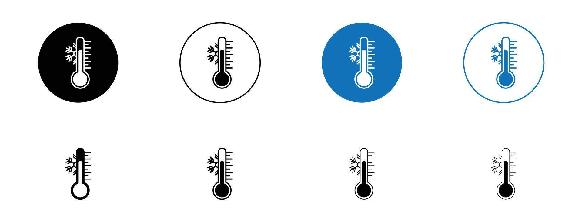 termometer kall ikon vektor