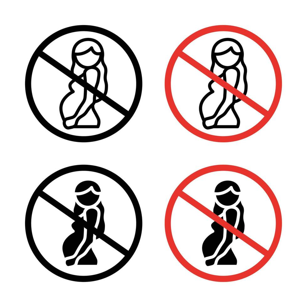 verboten schwanger Symbol vektor