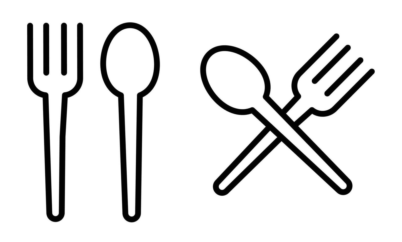 sked och gaffel ikonen vektor