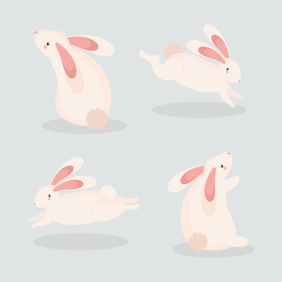 grupp av kaniner vektor