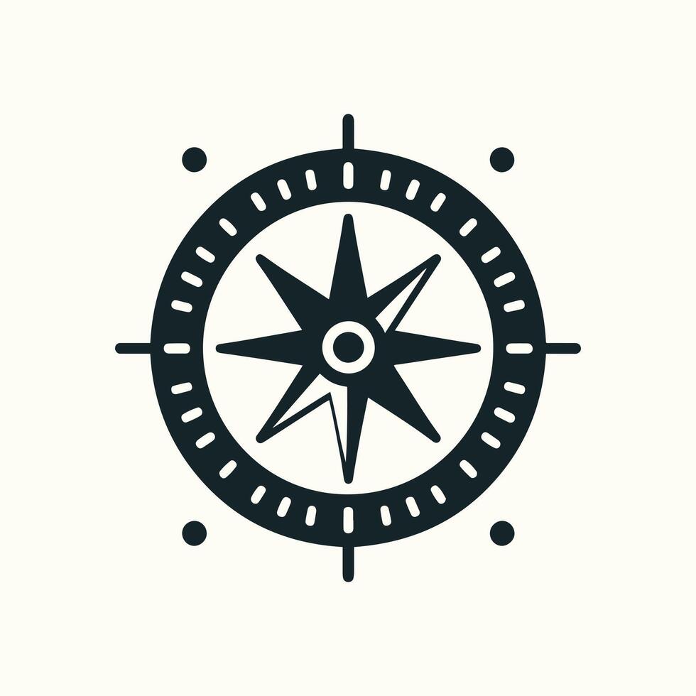 eben Kompass Symbol im Weiß Hintergrund vektor