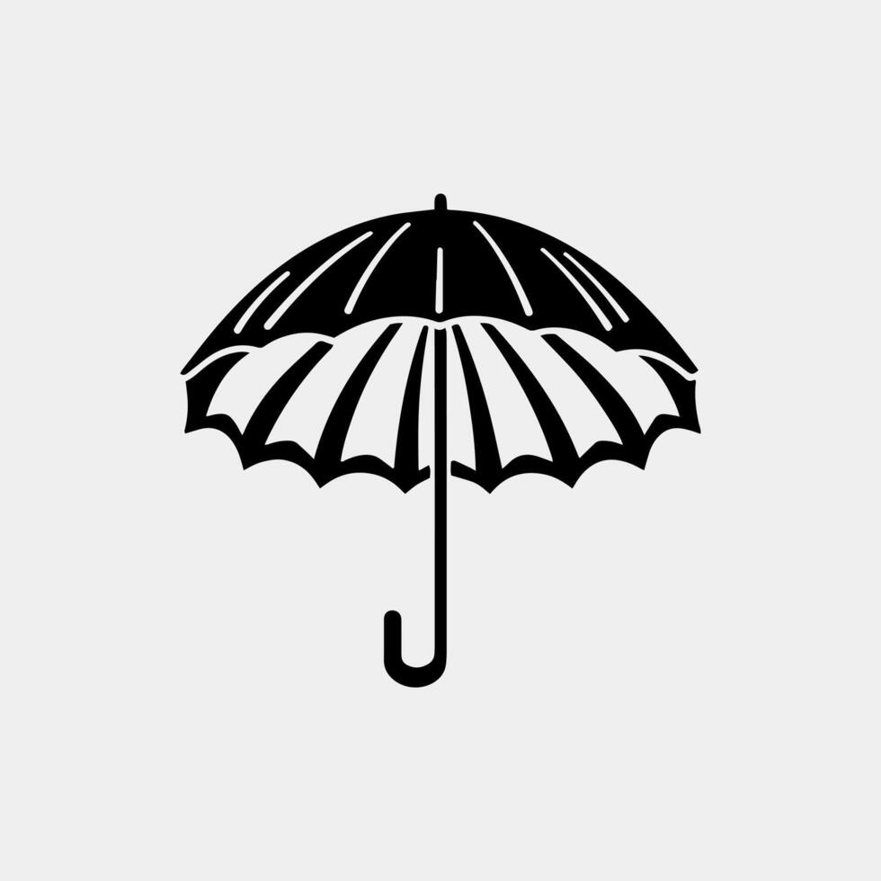 Vektor Illustration. Regenschirm Symbol. Regen.