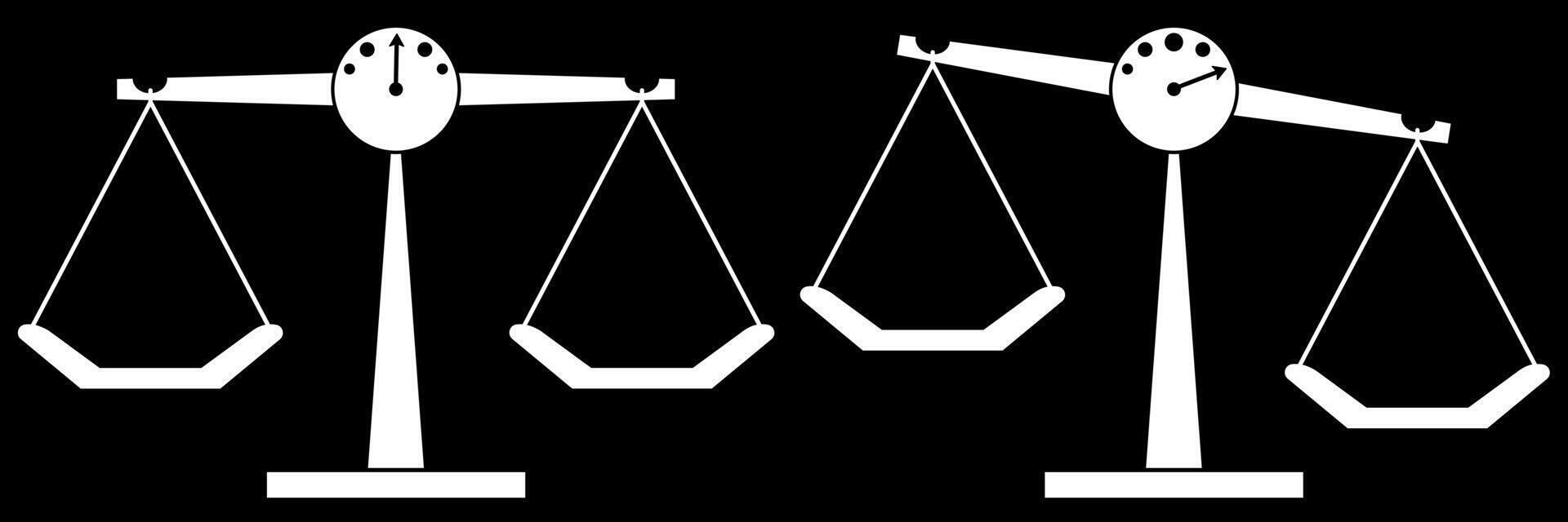 vektor skala ikon i platt stil vektor illustration av libra på isolerat bakgrund företag begrepp av massa jämförelse tecken.