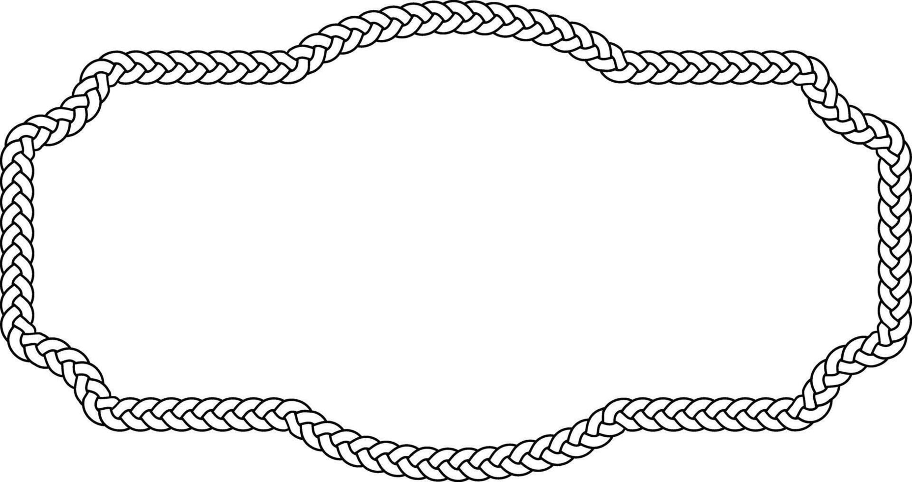 svart vit årgång flätad ram med kopia Plats för text eller design vektor