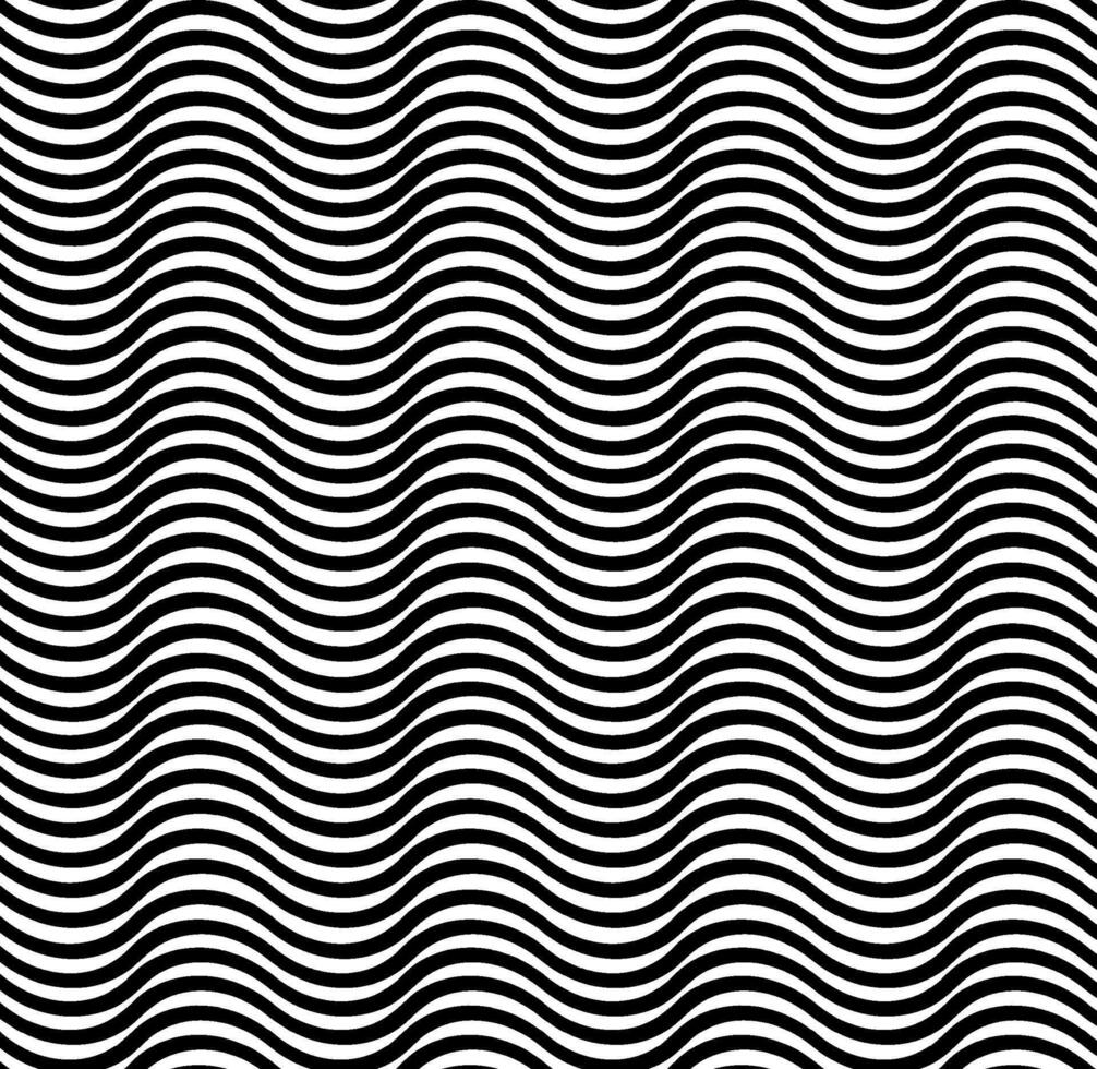 Vektor abstrakt Hintergrund im das bilden von abwechselnd schwarz und Weiß wellig Linien