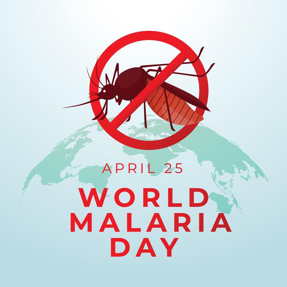 värld malaria dag design mall Bra för firande användande. mygga vektor mall. vektor eps 10. platt design.