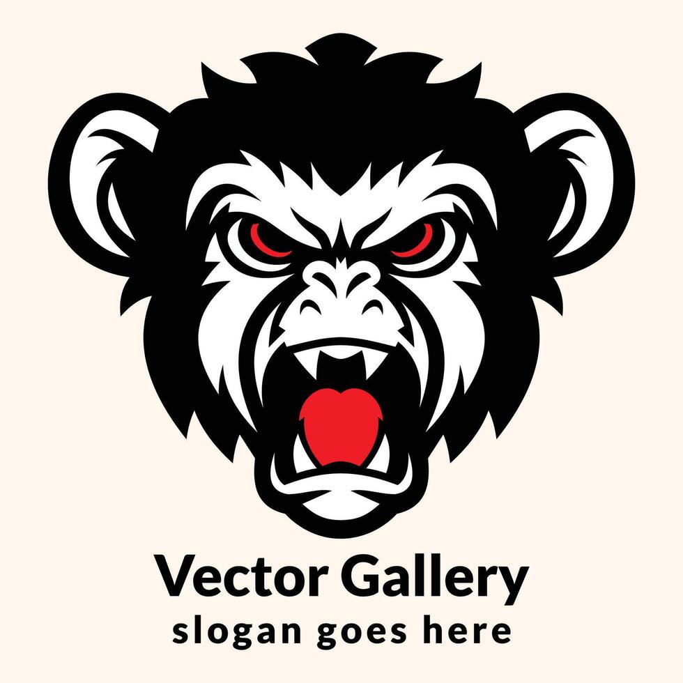 wenig Affe Maskottchen Logo Design vektor