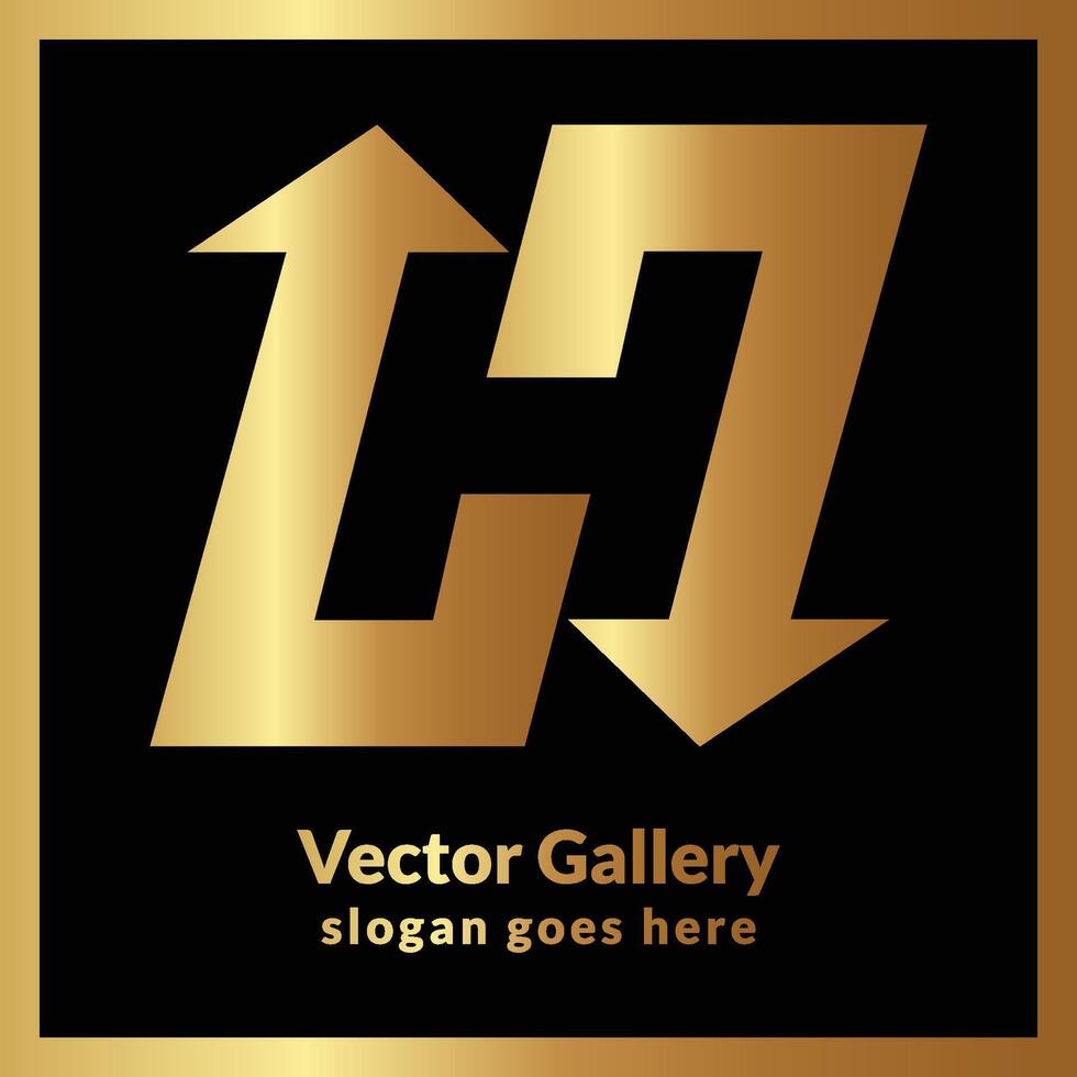 h Logo Design und Vorlage kreativ h Symbol vektor