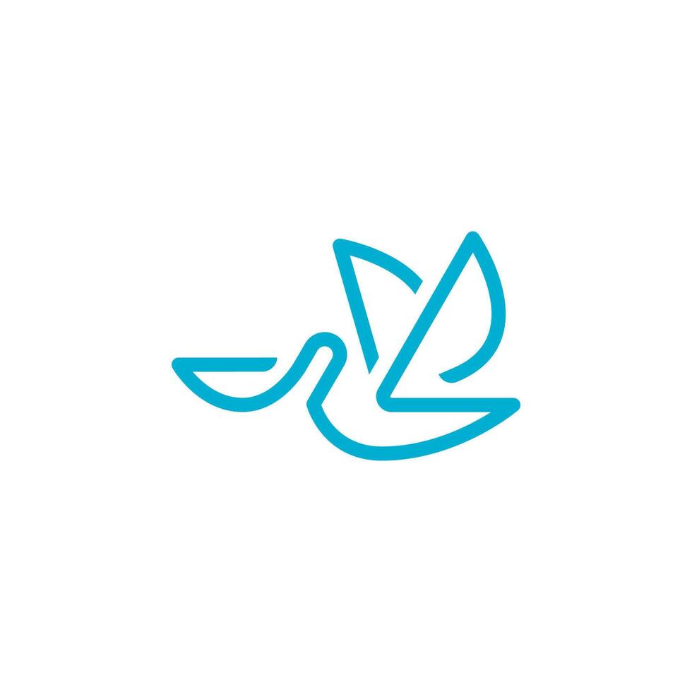 modern fliegend Pelikan Logo Design vektor