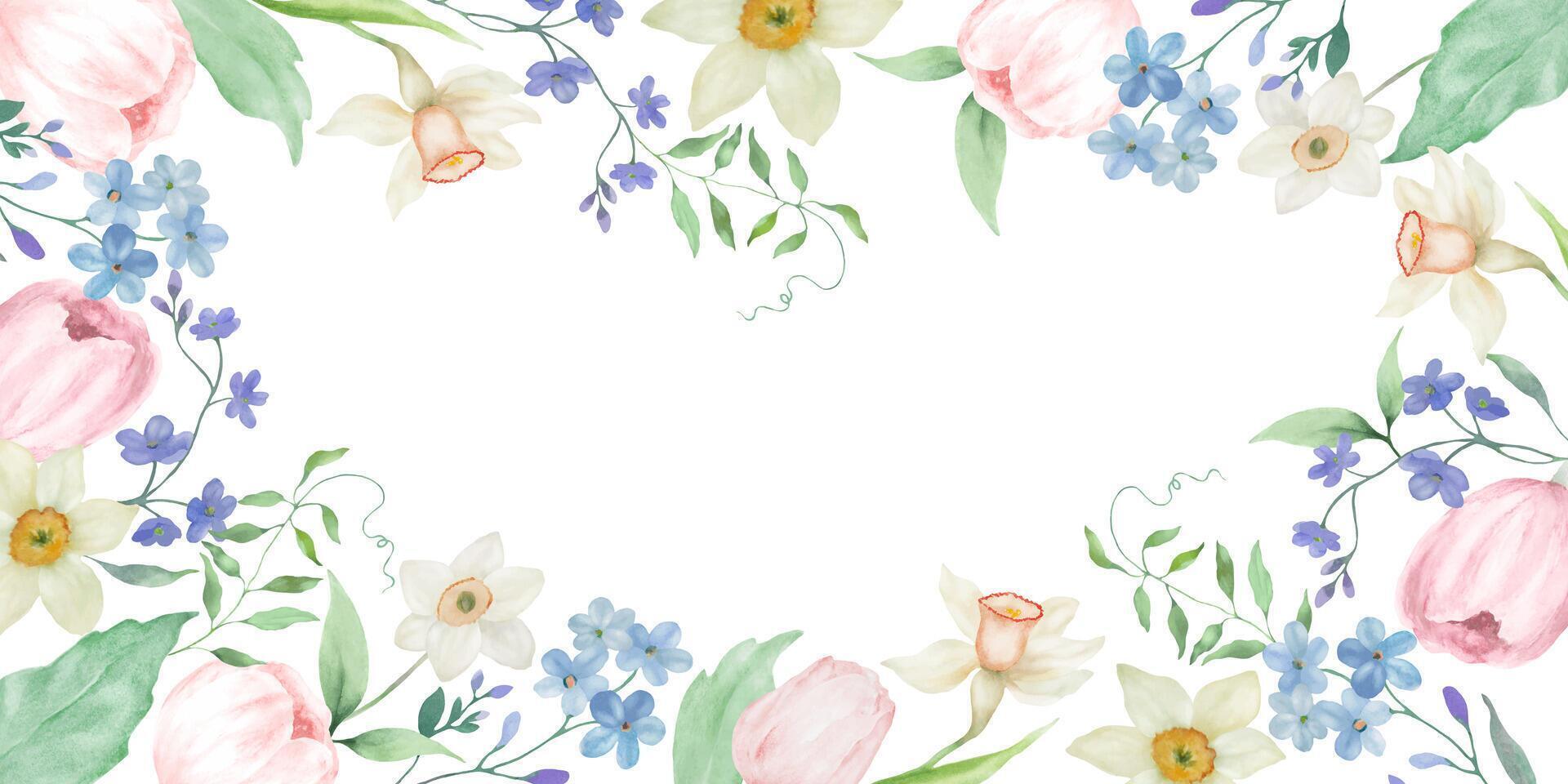 Aquarell Blumen- Hintergrund. Hand gezeichnet Illustration. Vektor Folge.