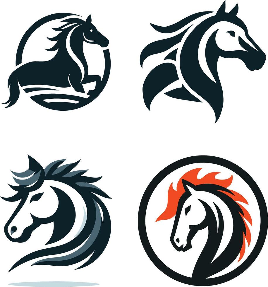 Vektor Pferd Logos Illustration