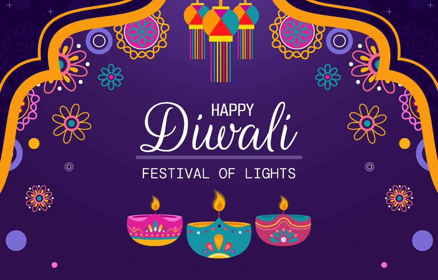 diwali festival bakgrund koncept vektor