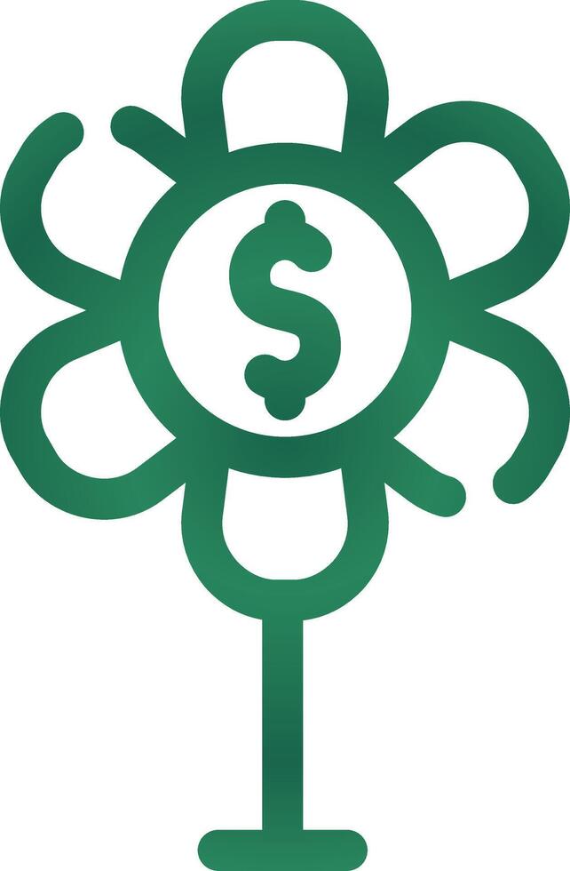 Geld Wachstum kreativ Symbol Design vektor