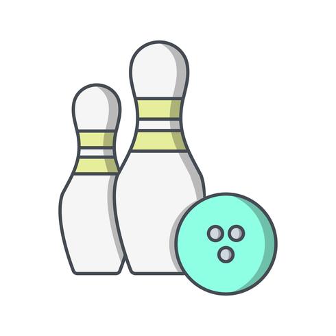 Bowling Ikon Vektor Illustration