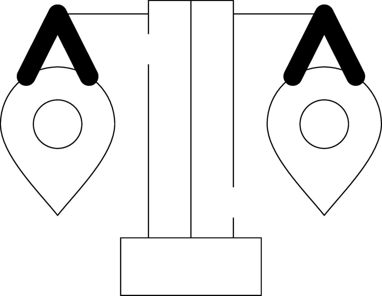 lokal Zoneneinteilung Gesetz kreativ Symbol Design vektor