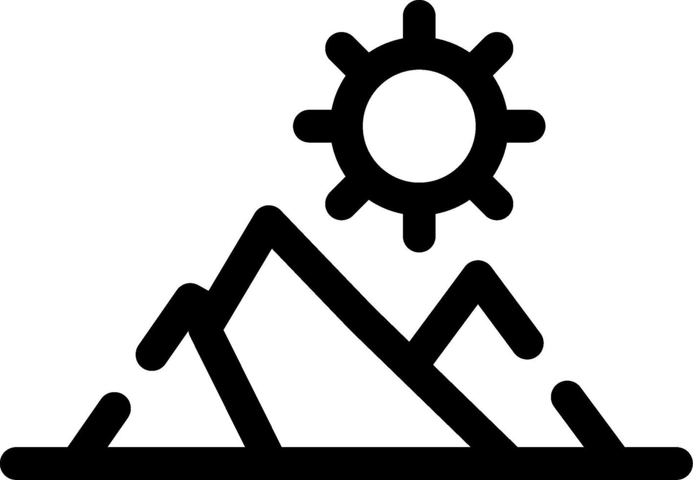 bergen kreativ ikon design vektor