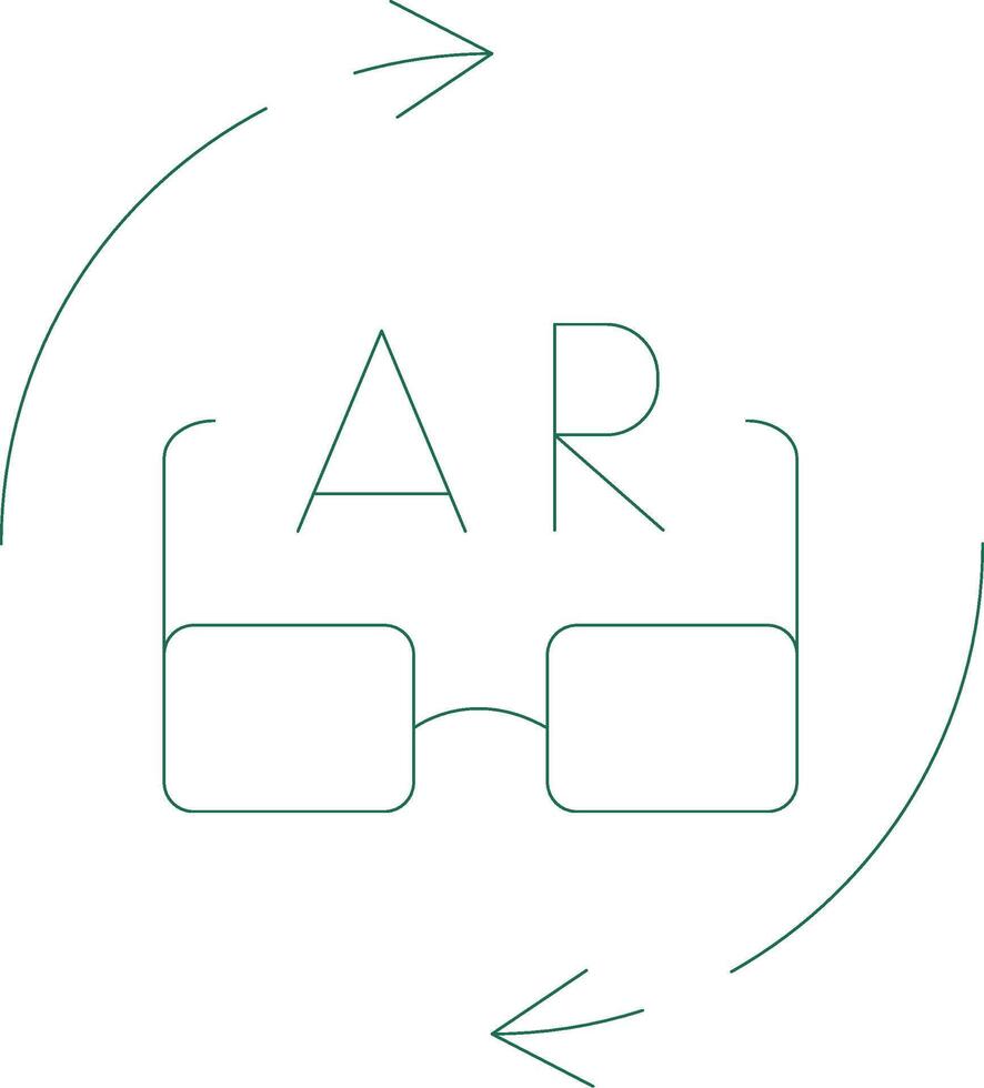 ar Brille kreativ Symbol Design vektor