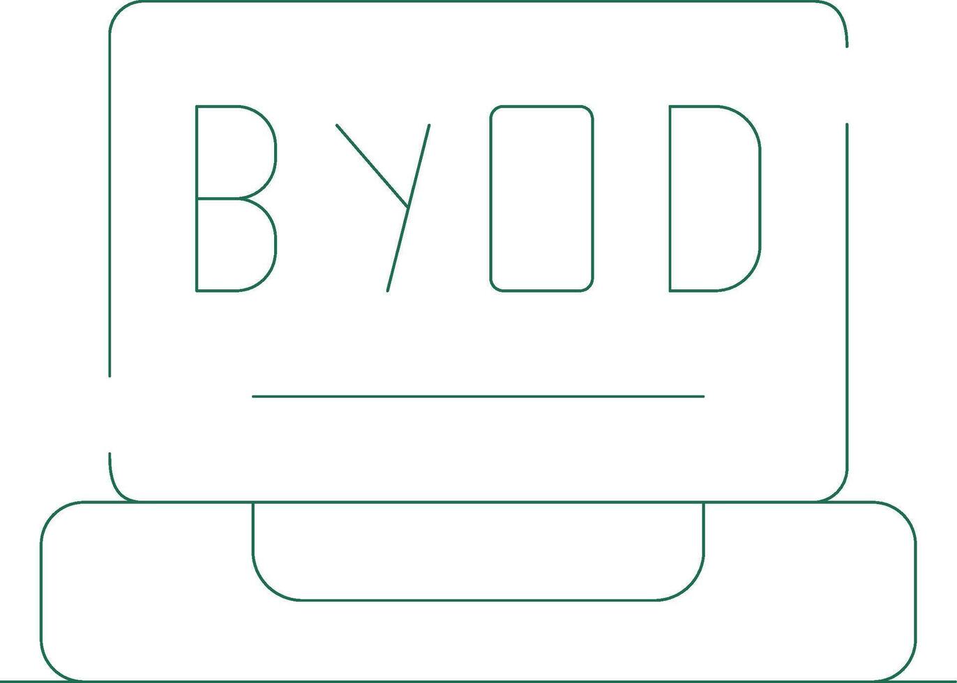 byod Tour kreativ Symbol Design vektor