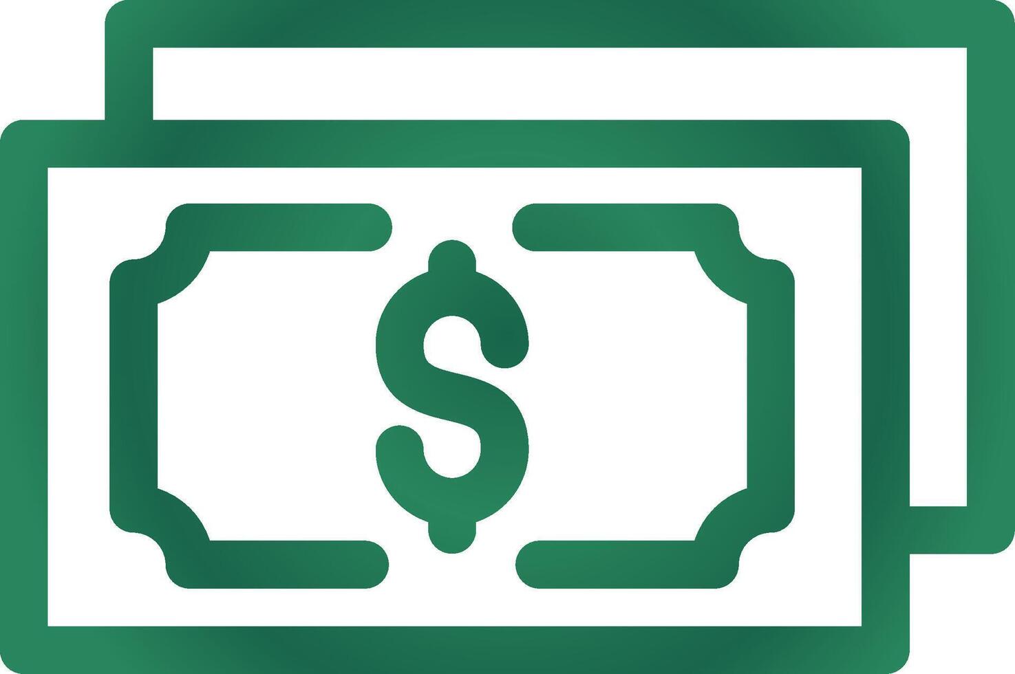 Geld kreatives Icon-Design vektor