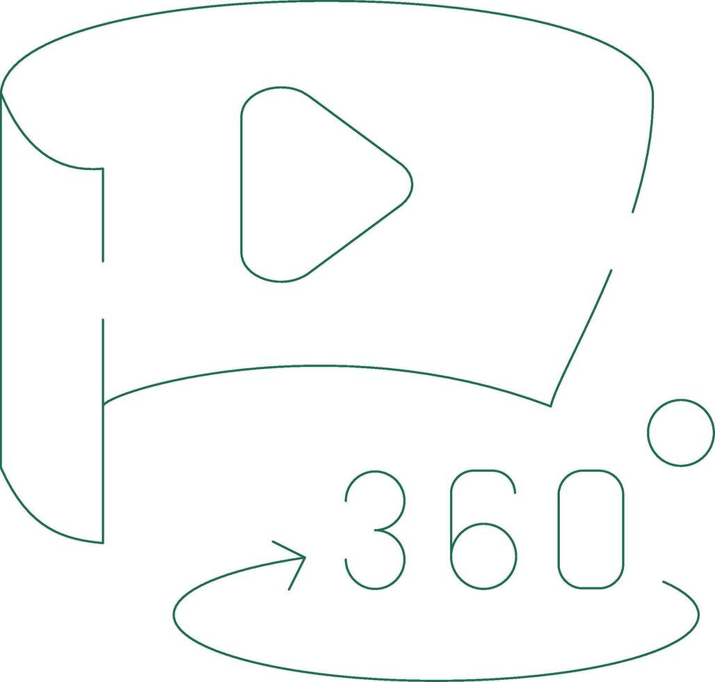 360 Grad Video kreativ Symbol Design vektor