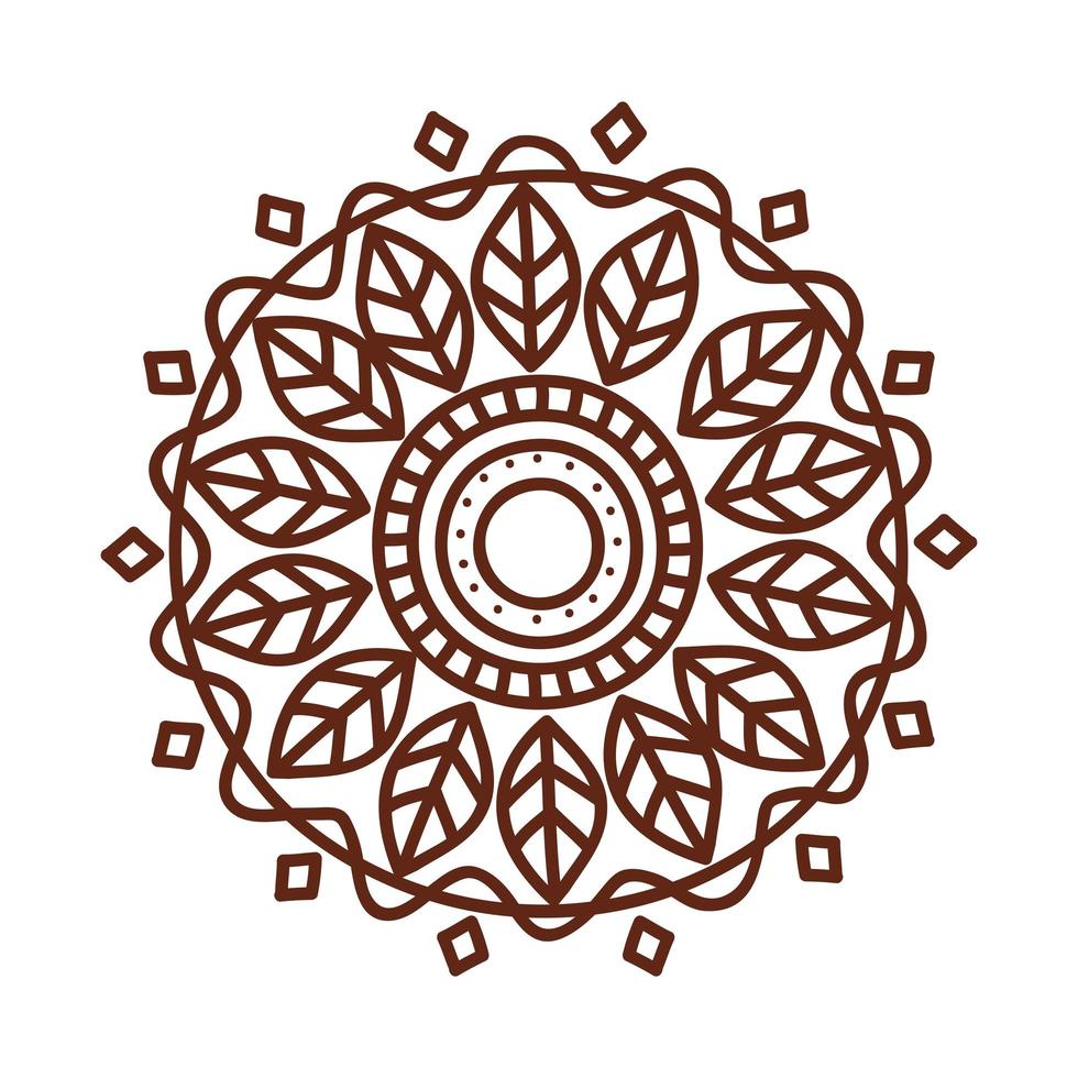 dekorative Mandala Bronze vektor