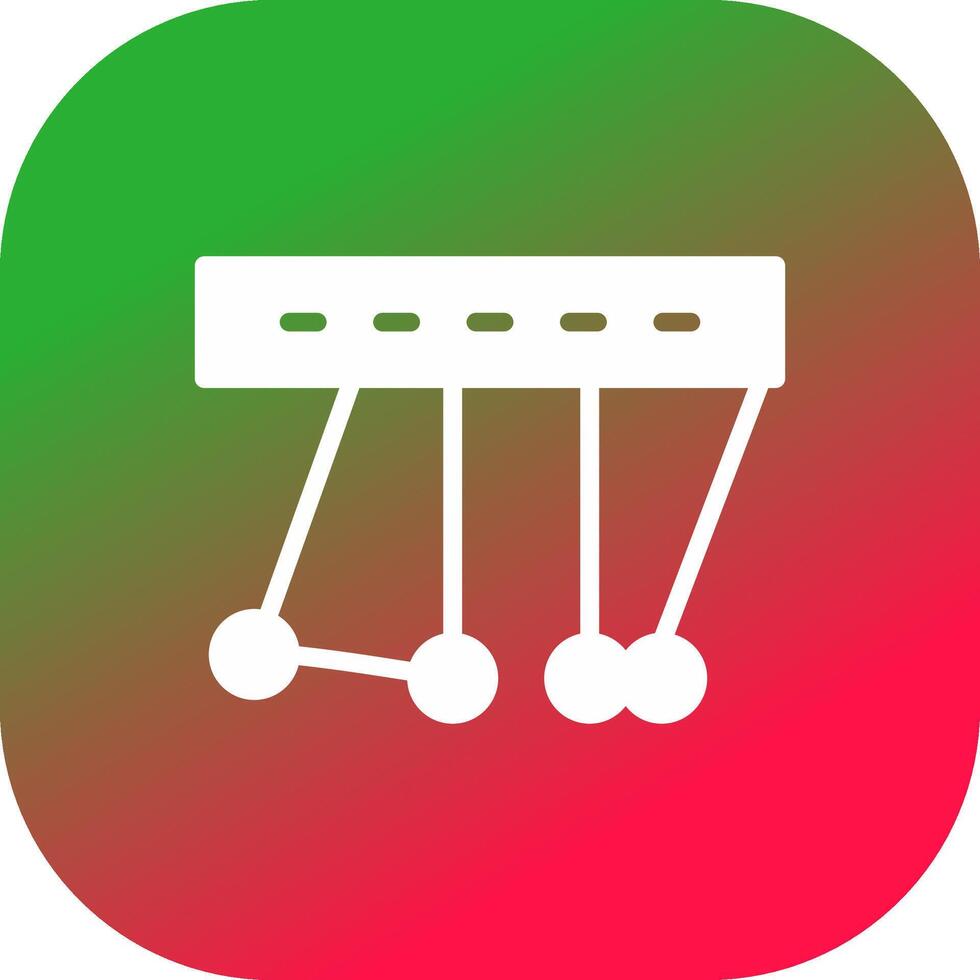 Newton Cradle kreatives Icon-Design vektor