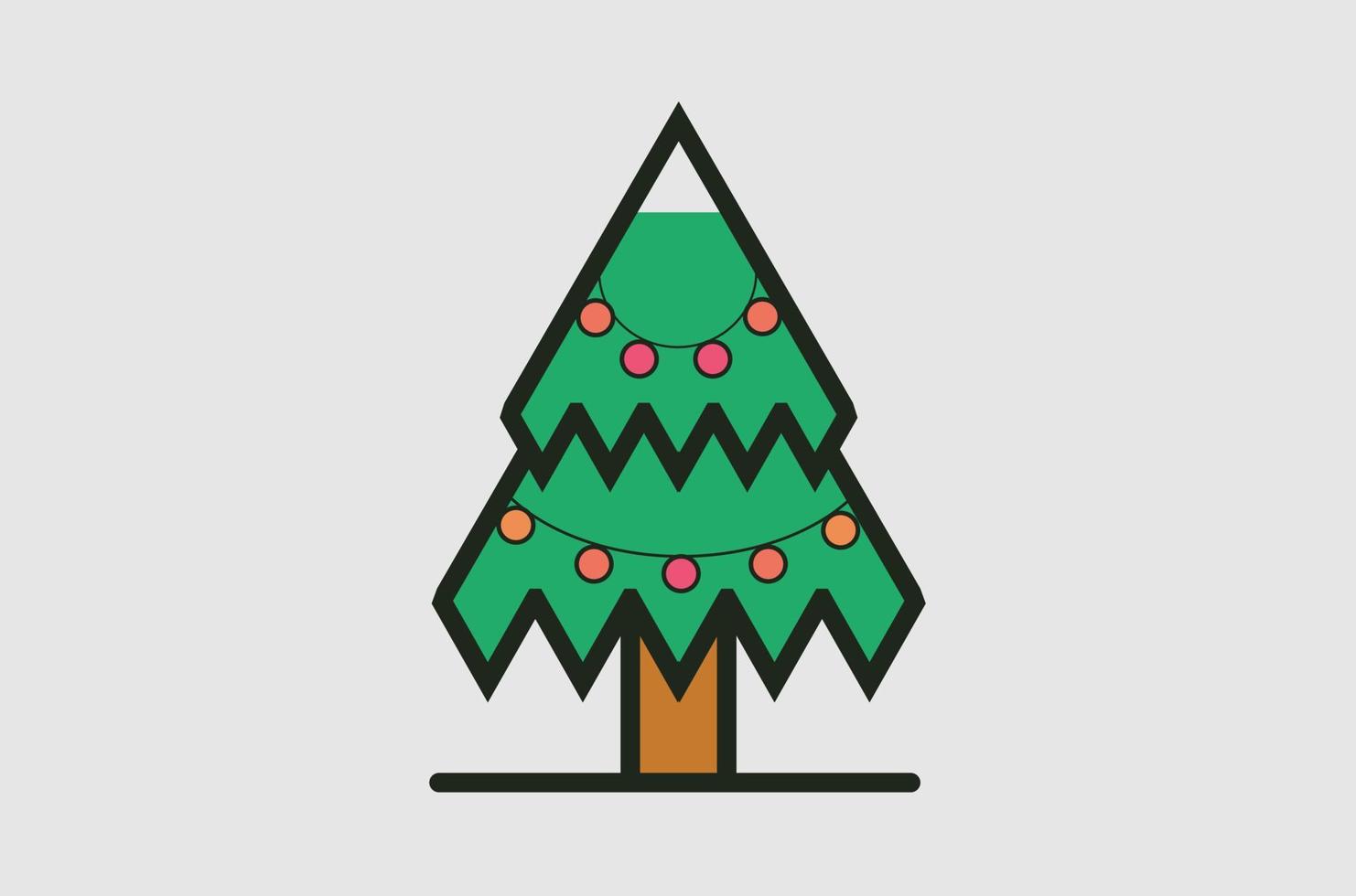 Weihnachtsbaum Dekoration Vektor-Illustration vektor