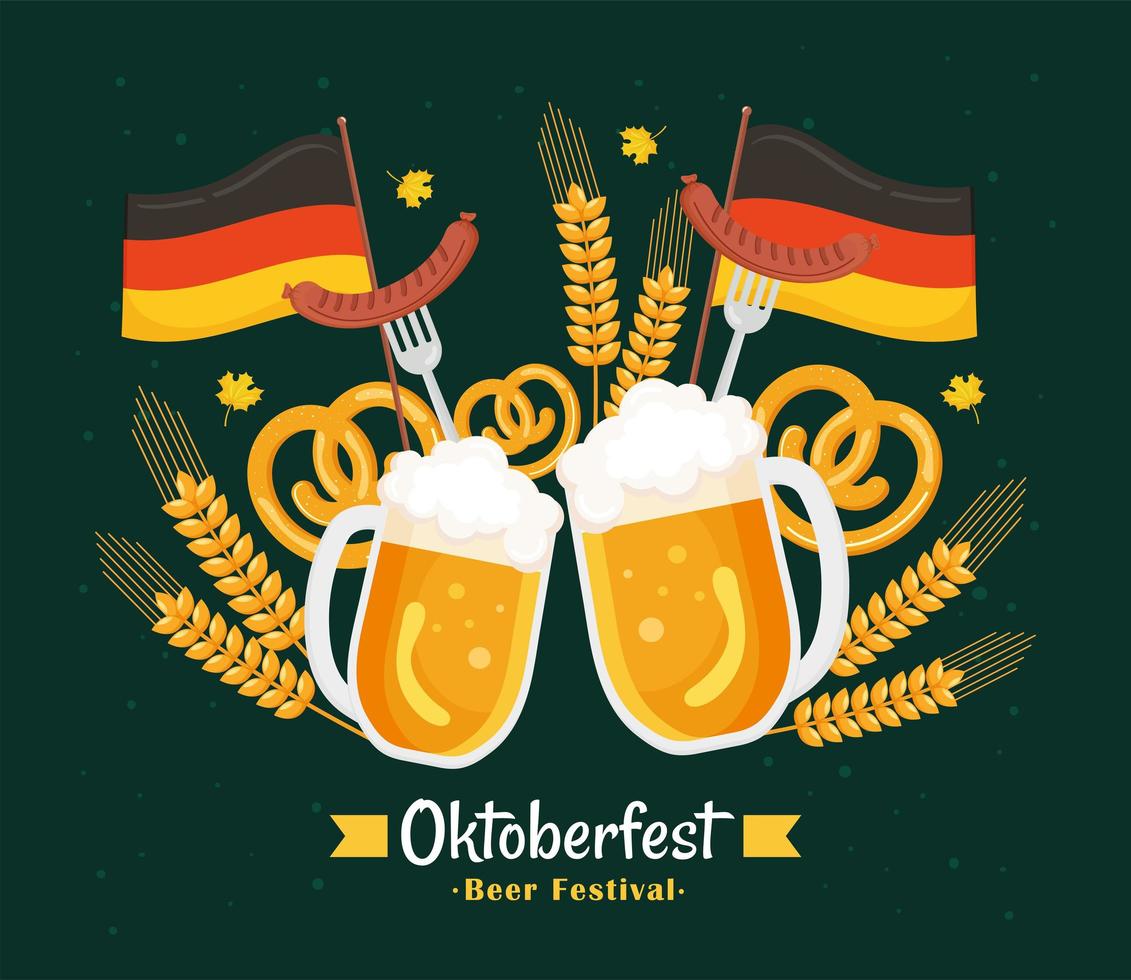 affisch för oktoberfest-firandet vektor