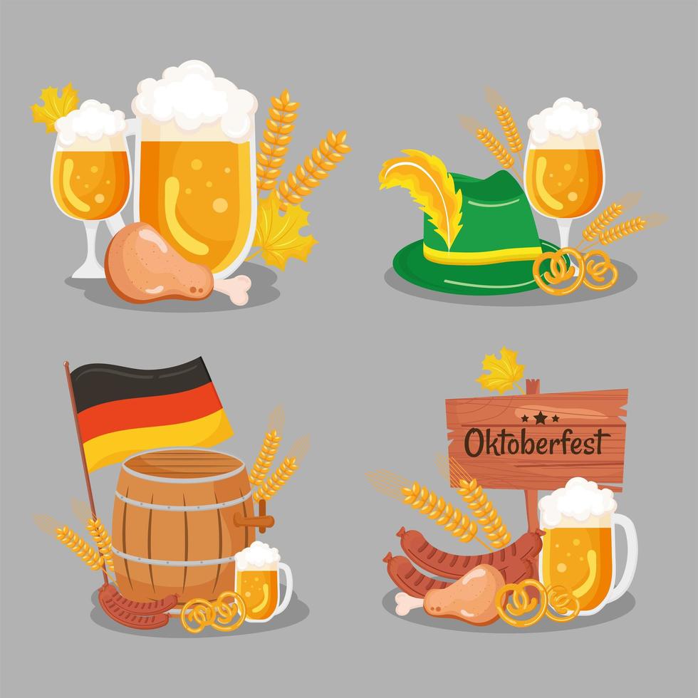 Feiertags-Oktoberfest-Symbole vektor