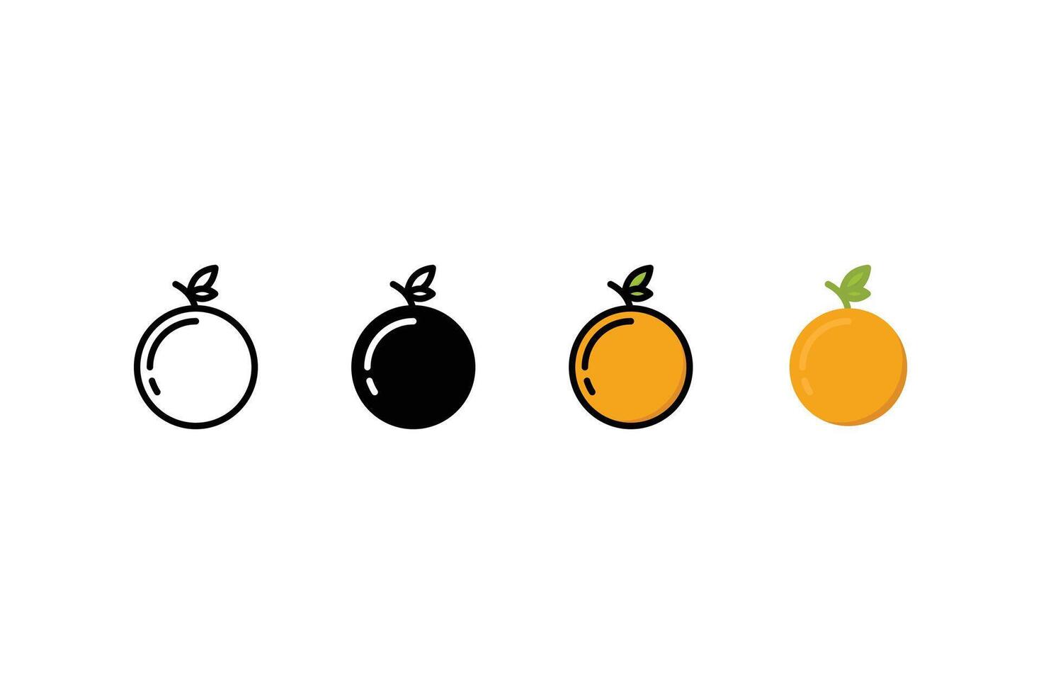 einstellen von Orange Obst Zitrusfrüchte Symbol Vektor Design Vorlage