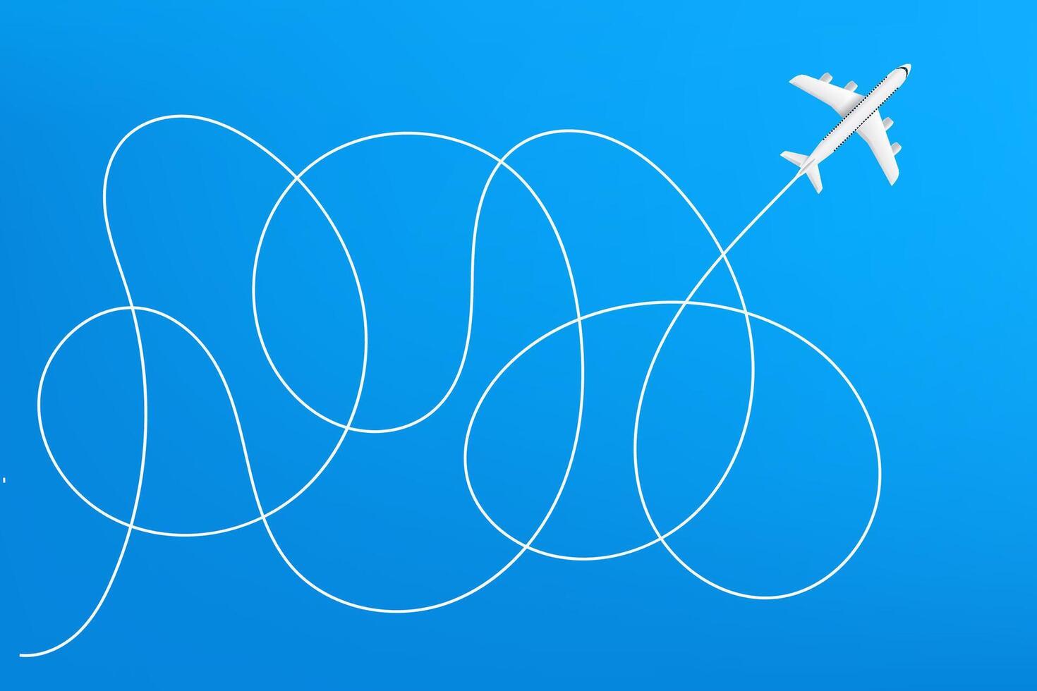 Welt Reise Ziel Konzept. 3d Vektor Illustration mit Flugzeug
