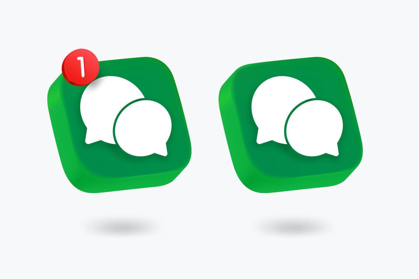 konversation ikoner ClipArt isolerat på vit bakgrund. vektor 3d illustration