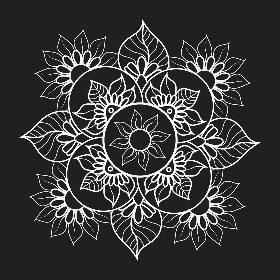 einfach einzigartig Luxus Vektor eps Mandala Design Muster zum kostenlos herunterladen