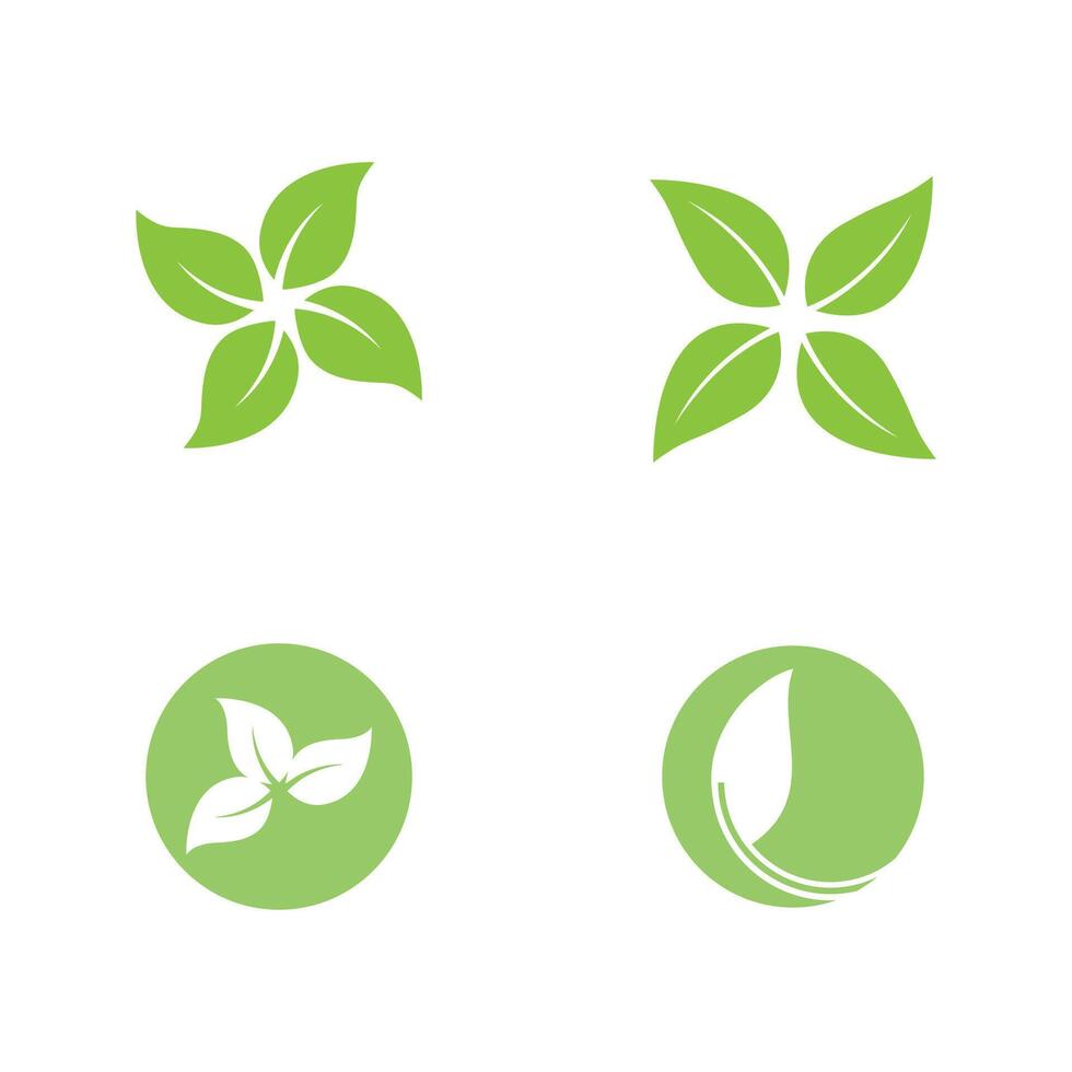 Grün Blatt Logo Vektor Vorlage Element Symbol Design