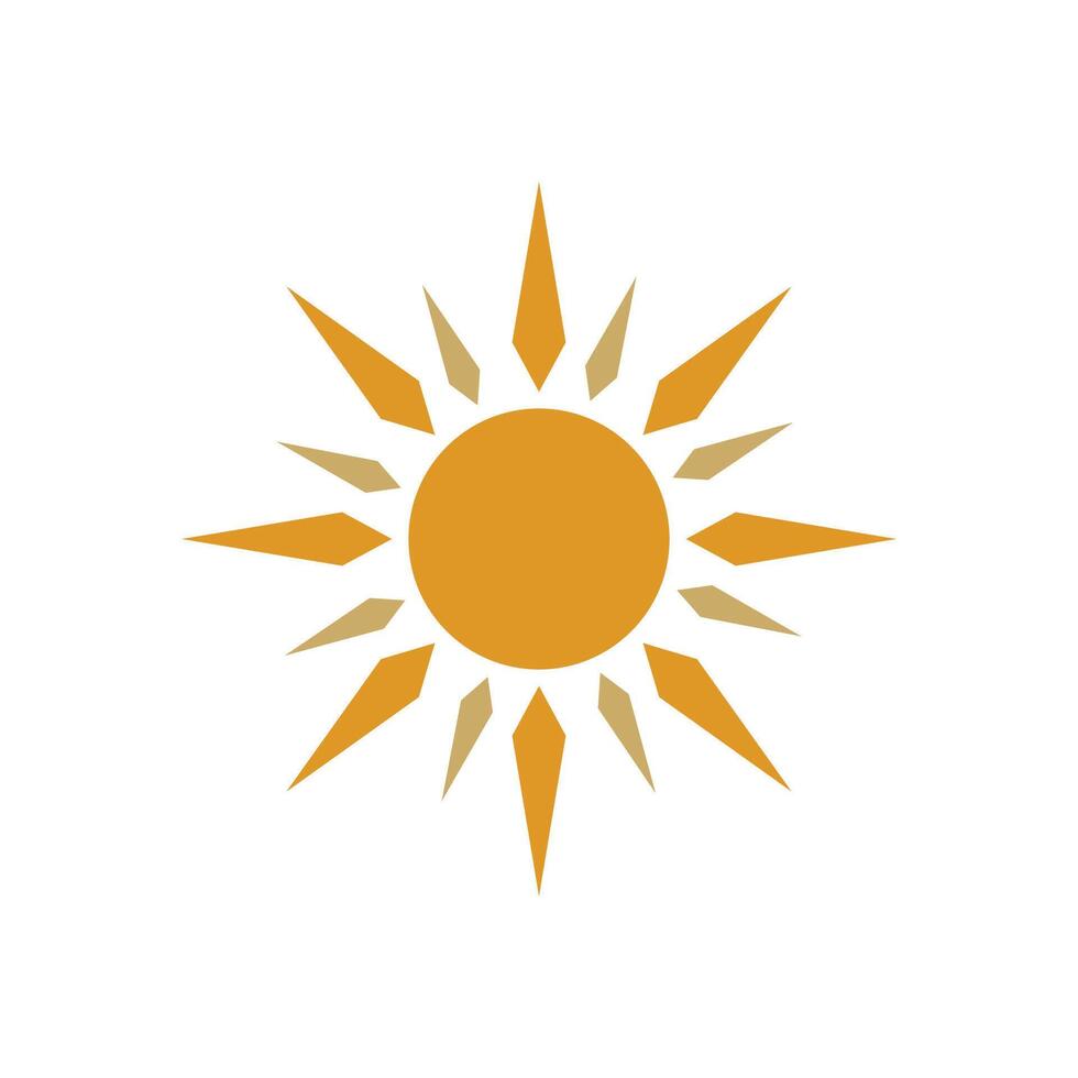 Sol logotyp vektor mall symbol design