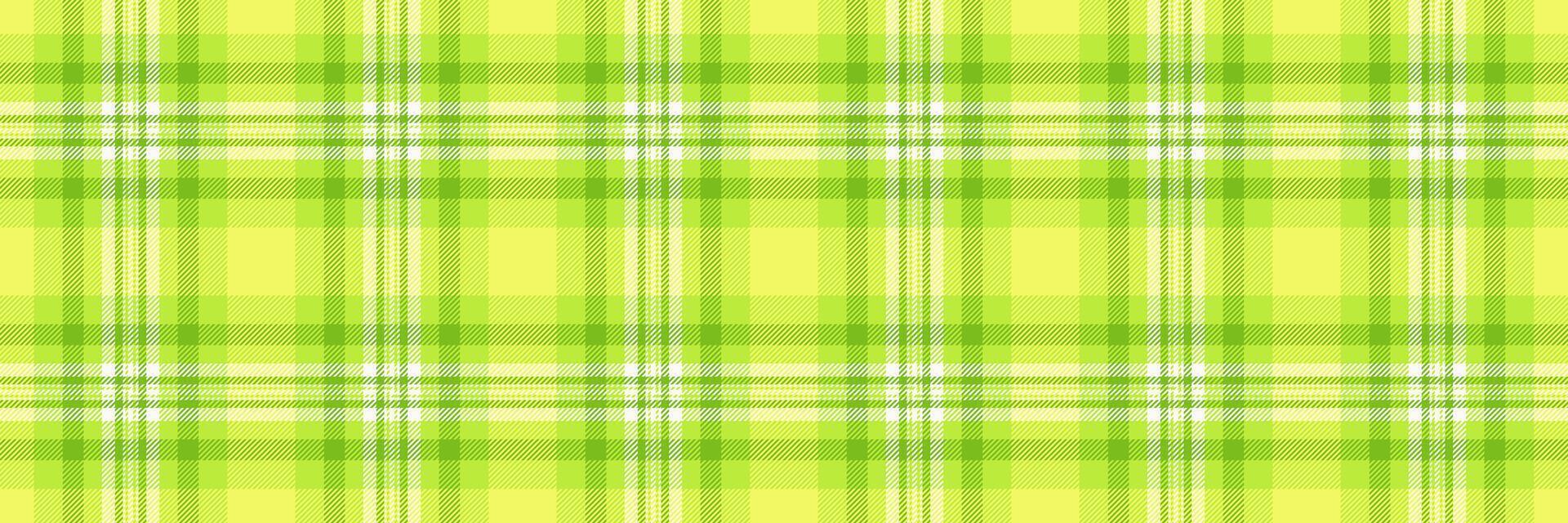 Bett Vektor Plaid Stoff, Teppich nahtlos Tartan Muster. Zelle Textur Hintergrund prüfen Textil- im Limette und Grün Farben.